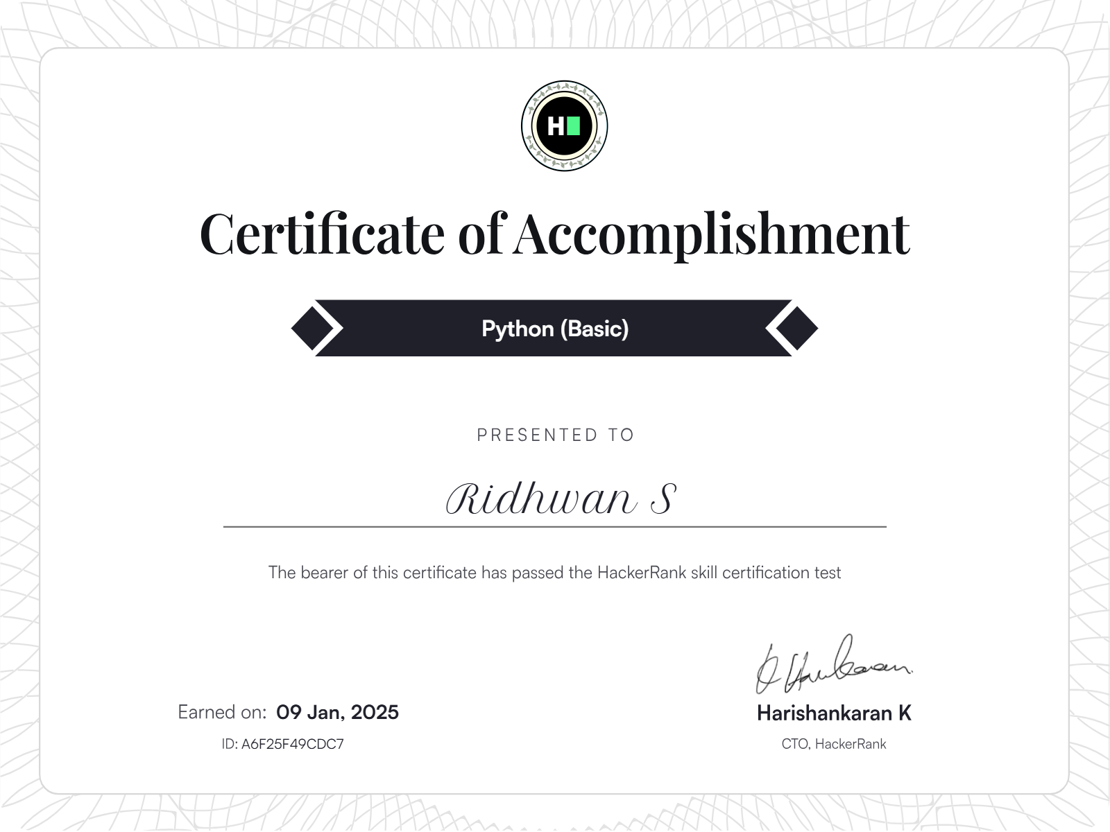 Problem Solving Basic Certificate